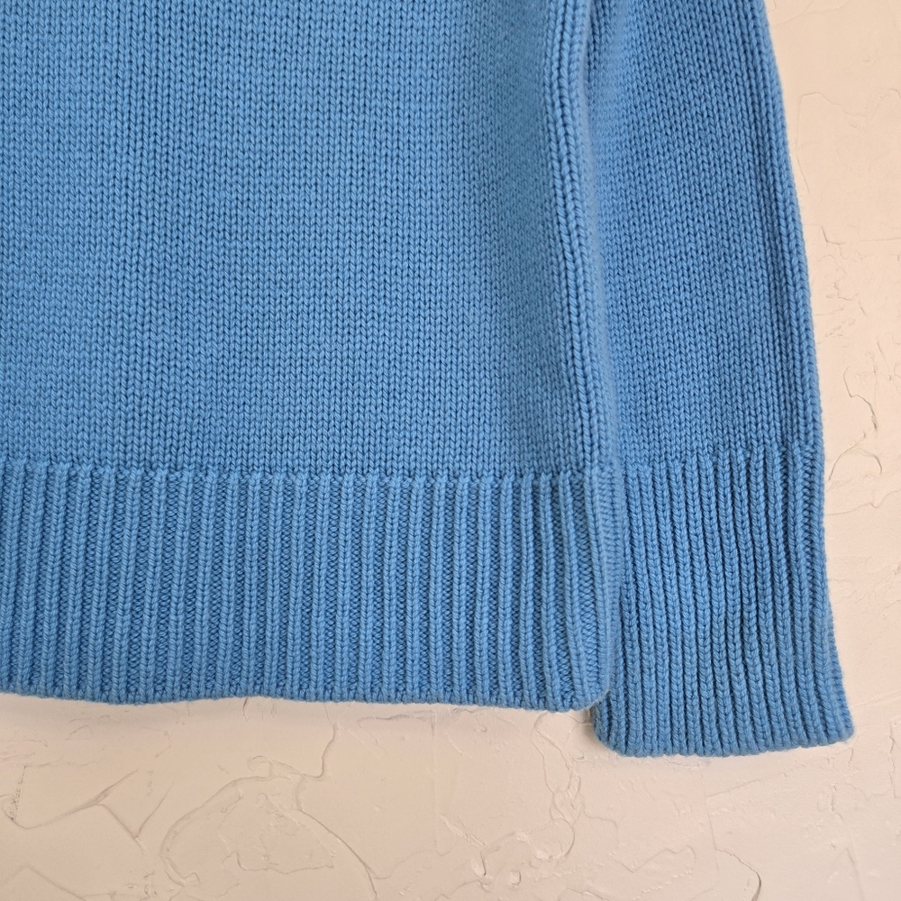 VINCE Wool Cashmere Bright Blue Knit Turtleneck Sweater, S - Picture 6 of 13